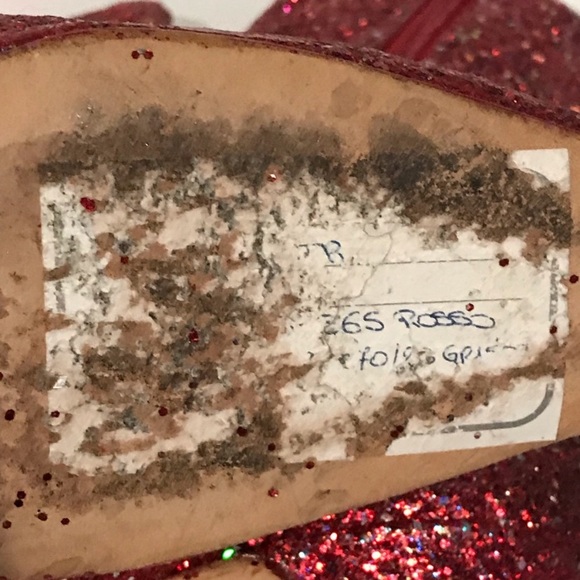 Manolo Blahnik Red Glitter Boots - Picture 6 of 8